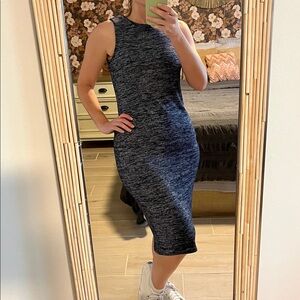 GAP Blue & White Sleeveless Midi Dress